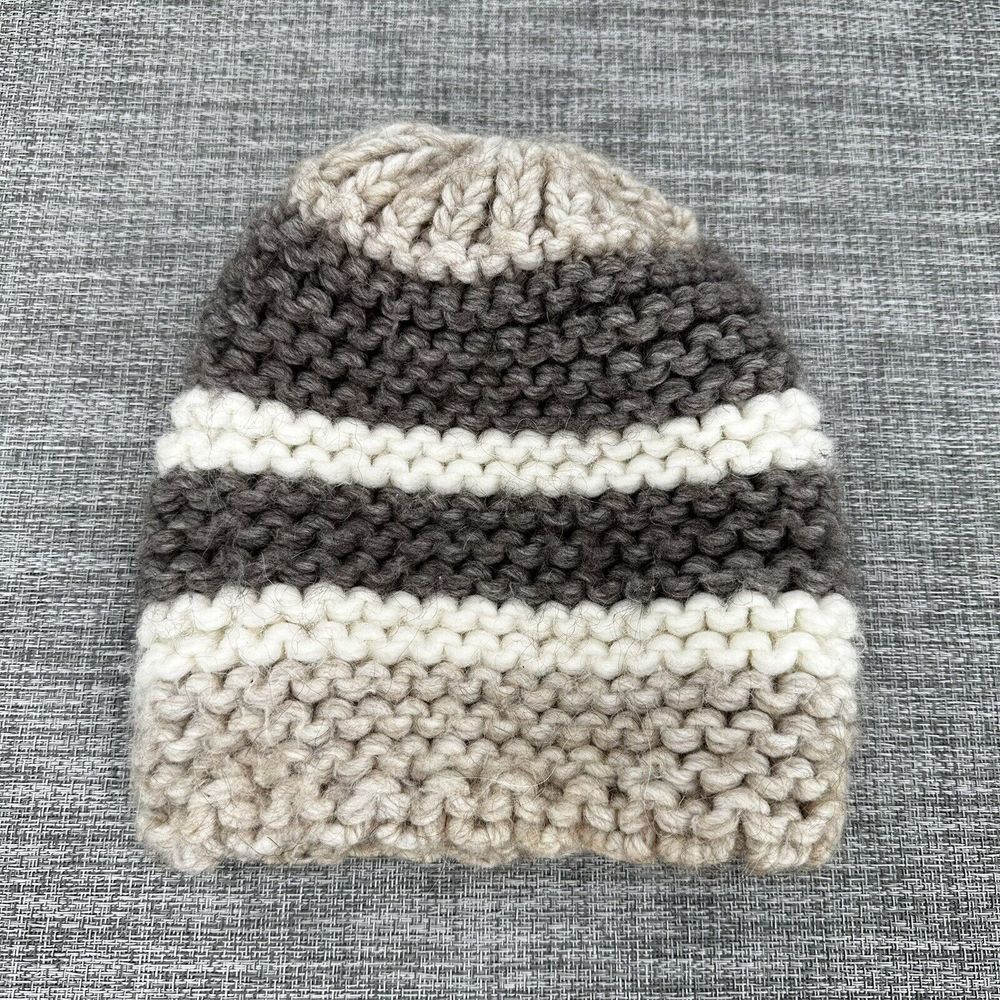 Nardi Tagliafferri Hat Beanie Alpaca‎ Wool Chunky Knit Multicolored O/S Italy